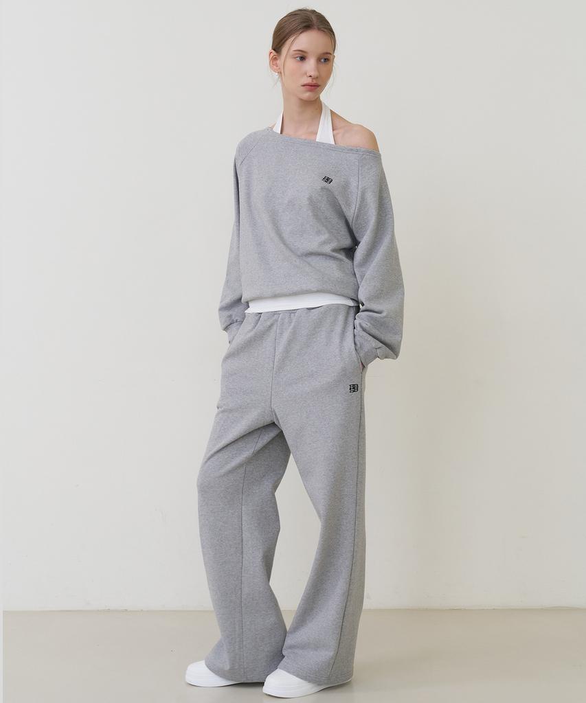 BIBYSEOB Semi-Wide Sweatpants Gray [T61]
