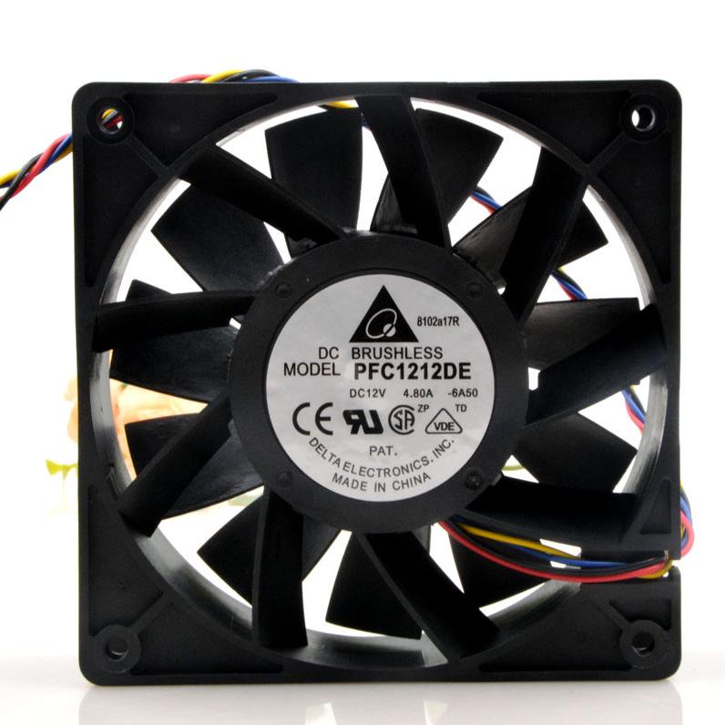 Delta PFC1212DE 4.8A High Airflow 12V Temperature-Controlled Cooling Fan