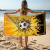 Soccer Goal Game Beach Towel Patterned Sunscreen And Windproof Suitable For Swimming Pool Camping Travel Blanket