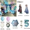 Pacchetto Arco Ghirlanda Palloncini Decorazione Principessa Frozen Palloncino Foil Numero Blu progettato per Celebrazione Data di Nascita Ragazze Bomboniere Decorazione