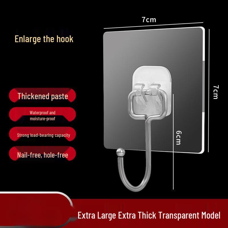 Seamless Transparent Adhesive Hooks