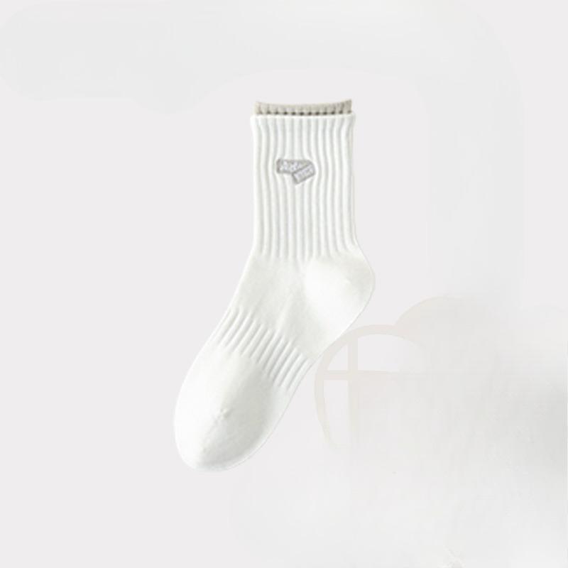 

Женские осенне-зимние хлопковые дофаминовые носки до середины икры, модные спортивные носки для студентов с двойным разрезом 1 pair серый