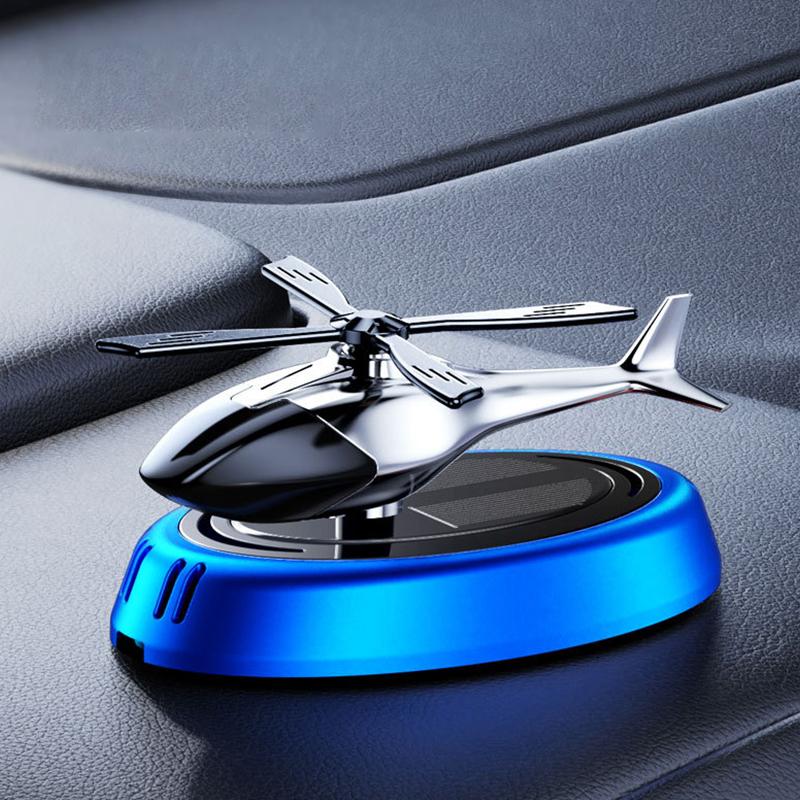 Helicopter Car Air Freshener Perfume 1PC Solar Powered Long Lasting Fragrance Dashboard Interior Decoration for SUV Sedan Vehicles