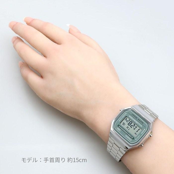 Casio Digital Watch Vintage Series A168WA-3AY (Silver X Blue Green)