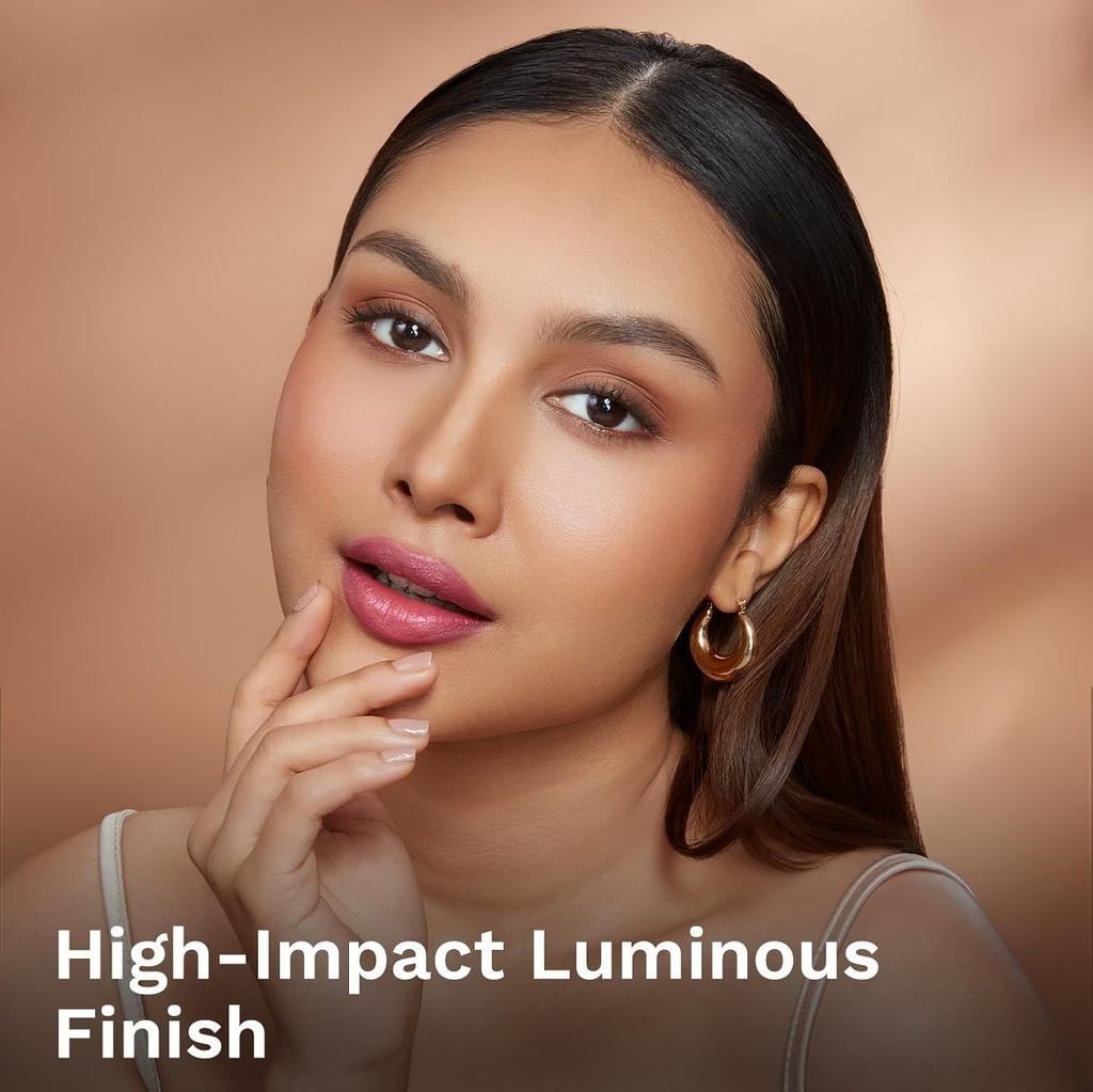 Pilgrim Glitter Lipstick For Women 4.2gm Pack of 1 – Dubai Luxe Chic Haseena Shade, Matte Finish, Hydrating, Non-Drying