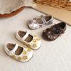 Girls Flat Shoes With Floral Embroidery Soft Sole Low-Cut Princess Style Dresses