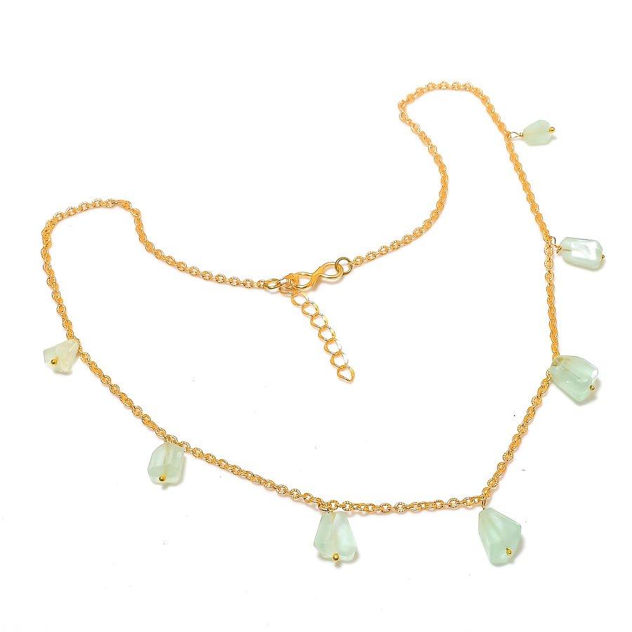 Aquamarine Gemstone Handmade 925 Sterling Silver Jewelry Necklace 20" KJ-1244