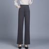 High-Waisted Loose Casual Women's Pants: Straight Leg, Elastic Waist, Wide Leg, Spring Style for Middle-Aged and Elderly