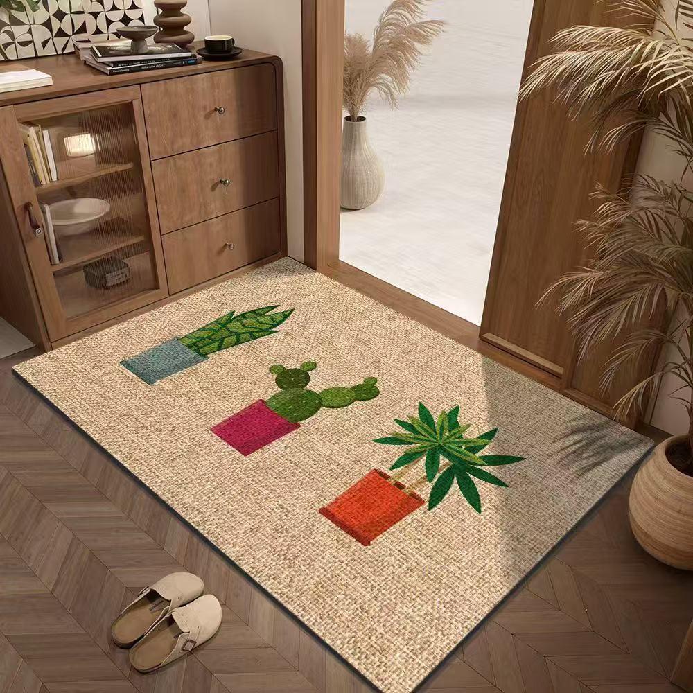 Entrance Door Mat Household Wear-resistant and Anti Slip Mat Entrance Door Absorbent Quick Drying Mat