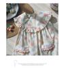 2026 Summer Girls' Colorful Polka Dot Dress with Korean Style Ruffle Collar