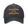 Deutschland Flag of German Washed Baseball Cap Y2k Funny Sun Trucker Hat Summer Men Women Outdoor Sports Baseball Caps