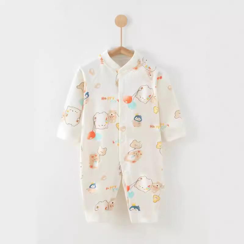 Class A Pure Cotton Long Sleeve Newborn Romper - Boneless Baby Onesie Pajamas