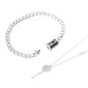 2pcs Metal Chain Bangle Stainless Steel Heart Key Pendant Necklace Fashion Couple Bracelet Necklace Jewelry Gift