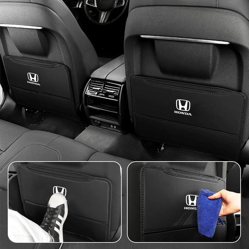 DNPVT1 Car Seat Back Anti-Kick Cushion Mat Rear Seat Passenger Anti-Dirty Pad For Honda Fit Jazz GK5 Civic Type-R CRV Pilot Accord HRV