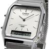 Casio Ana Digi Quartz Wristwatch Vintage Aq 230em 7a Mesh Metal Band Unisex