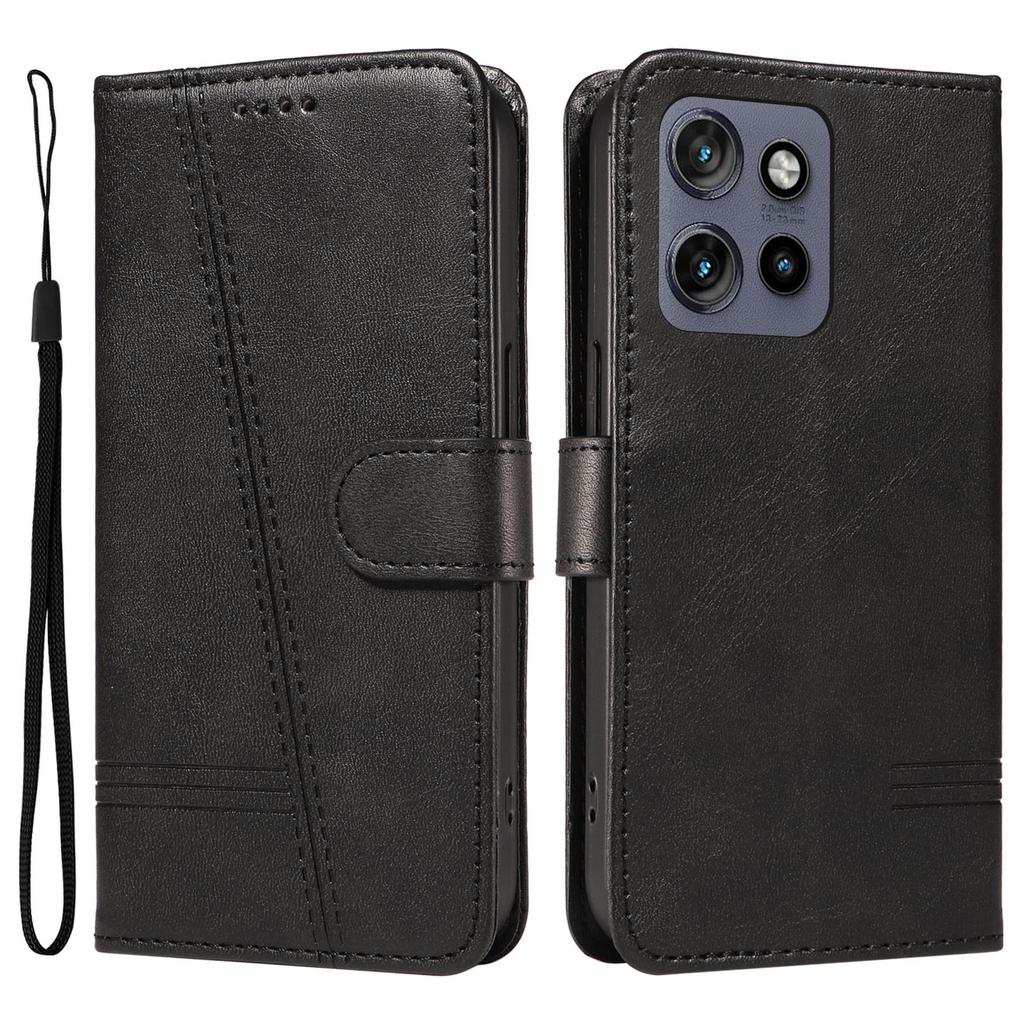 For Motorola Edge 50 Neo 5G/Moto S50 5G/Thinkphone 25 5G Case Flip Wallet T-Shape Lines Leather Phone Cover