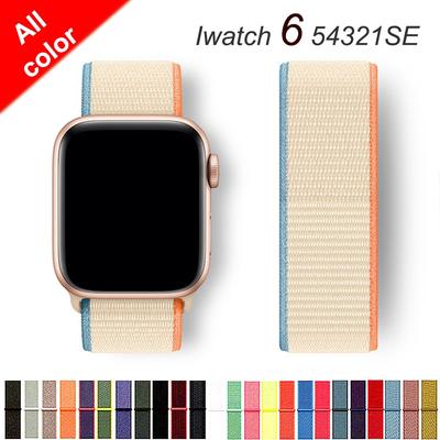 Nylonarmband für Apple Watch Band 44mm 40mm 42mm 38mm Smartwatch Armband Gürtel Sport Loop Armband iWatch Serie 3 4 5 6 SE Band