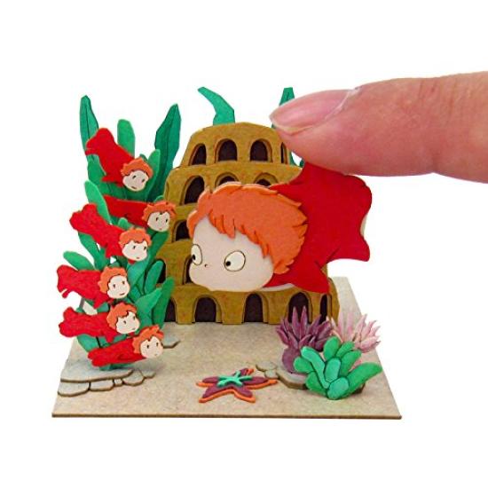 Sankei Studio Ghibli Mini Ponyo on the Cliff by the Ponyo and her paper craft Sea sisters, non-scale MP07-37