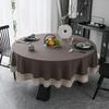 Cotton Linen Round Tablecloth Multi Color Lace Dining Table Cover Dustproof Tea Towel Wedding Home Decor Highend Desk Covers