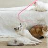 Cat Teaser Stick Toy Interactive Silicone Simulated Mouse Tail Kitten Toy Training Durable Teasing Cat Toy Supplies