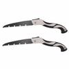 2PCS Portable Manganese Steel Folding Saw Triple Cut Teeth Black Hand Saw Foldable Curved Blade Pruning Handsaw