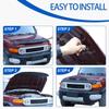Front Hood Shields Cover Compatible with Toyota FJ Cruiser 2007-2021, Car Hood Protector Bra Leather Front Hood Half Cover Protector Accessories