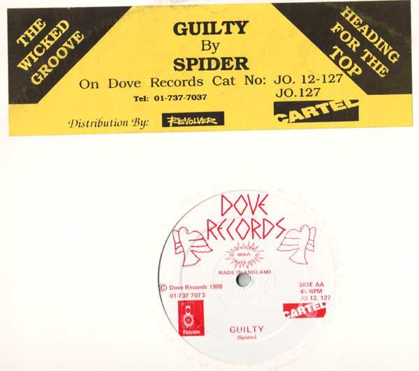 

12inch Record SPIDER - Guilty JO12127 Dove Records 1988 UK Soul/Funk Used