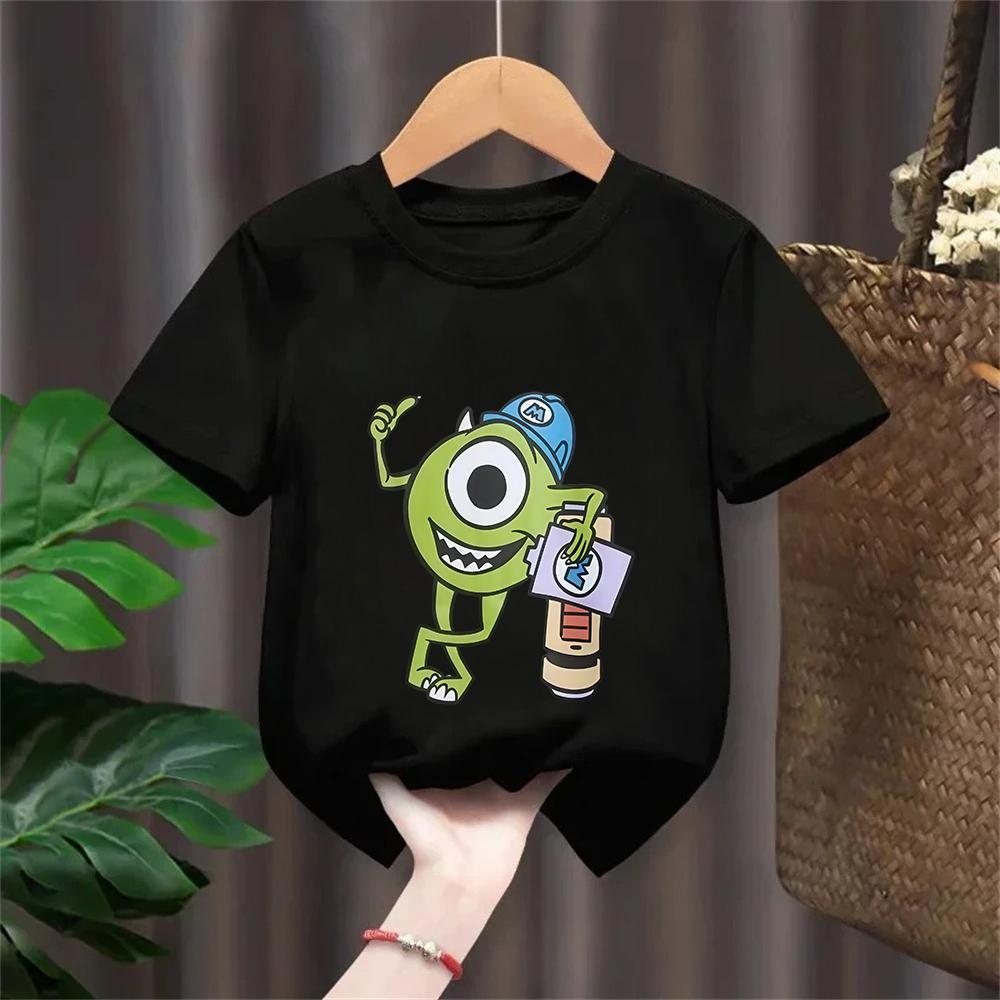 Disney Baby Boys Girls Tees Clothing Fashion Summer T-Shirt Monsters Inc Print Kids Short Sleeve T-Shirt