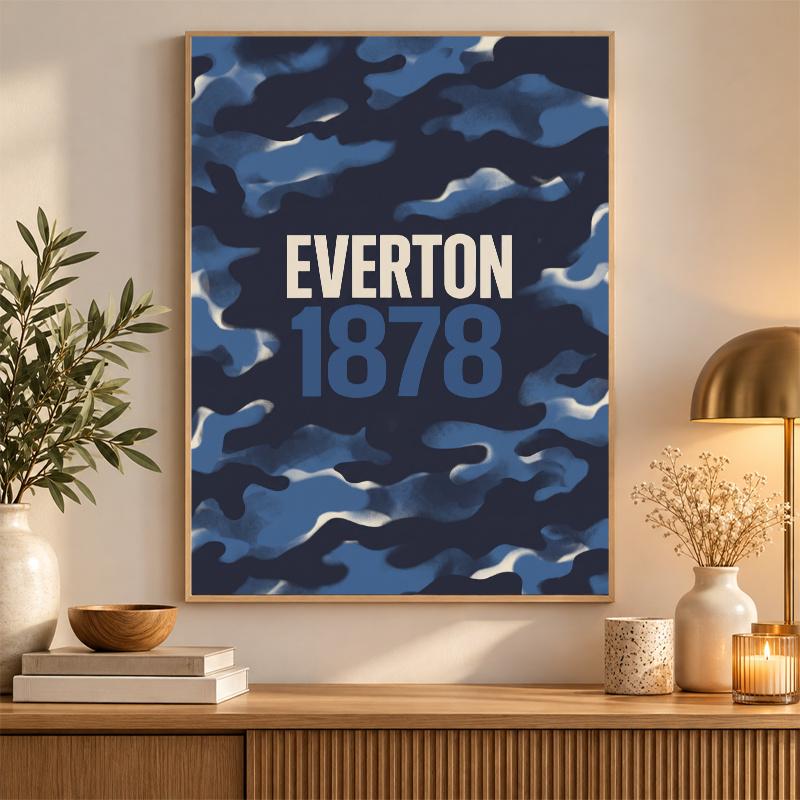 Everton Fußball Diamantmalerei Set 5D Vollbohrer DIY Diamantmosaik Wandkunst Heimdekoration