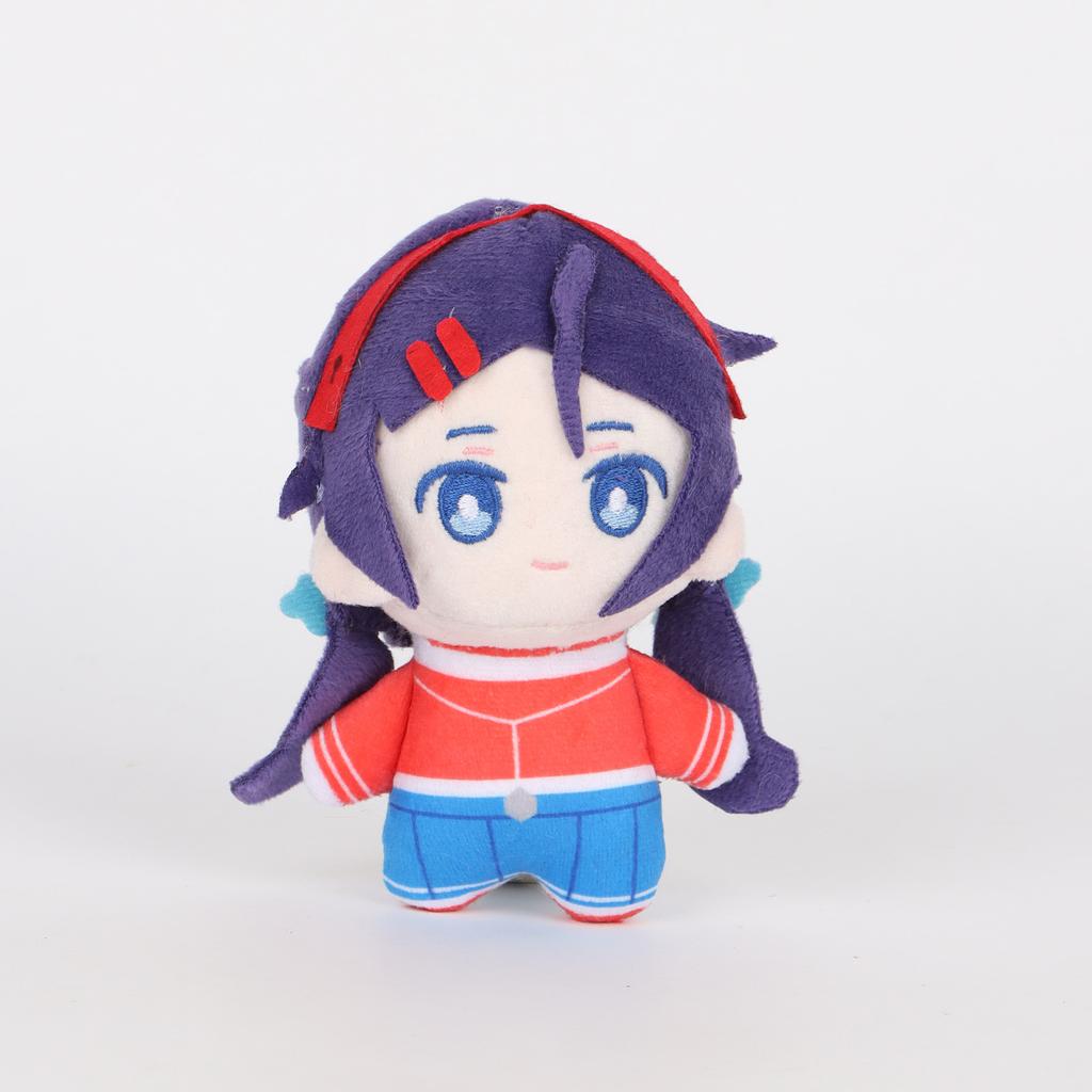 MiSide Mita Plush Toy Kawaii Purple Hair Anime Girl Stuffed Doll Soft Plushie with Red Outfit Perfect for Game Fans Kids Gifts Backpack Accessories