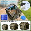 Foldable Pet House with Removable Cover and Door Curtain Suitable for Indoor and Outdoor Use Includes 8 Ice Packs for Cooling Effect