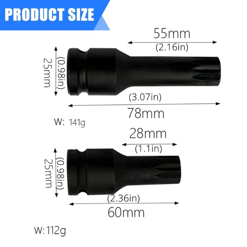 Reinforced Steel Hexagonal Bit Magnetic Driver Attachment for Mechanical Tool Motorcycle Maintenance Automotive Repair