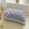 2 pieces Coral Fleece Pillow Cover Plush Cushion Cover Durable Grid Jacquard Pillowcases  Winter