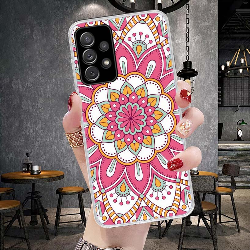 Totem Mandala Colorful Flower Soft Phone Case For Samsung Galaxy S22 S23 S24 S25 Edge S26 Ultra S20 FE S21 Plus + Fundas Coque G