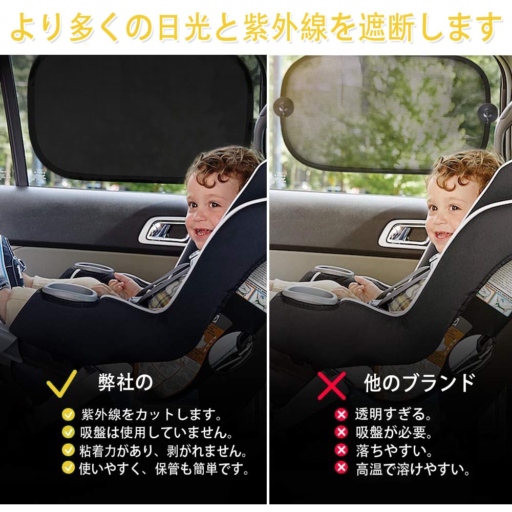 DERCHIA Cortina de Sol Lateral para Carro, 2 Peças, Tipo Estático, Cortina de Sol para Janela de Carro, Dobrável,