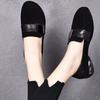 Low-heeled Round Head Buckle Casual Single Shoes Women's New Autumn Black Light Mouth Temperament Thick-heeled Commuter Shoes