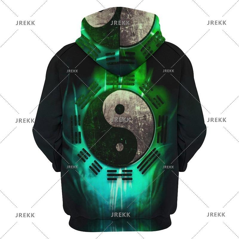 Yin-Yang Taichi Men's Hoodies Casual Clothing Vintage Tracksuit Sweatshirts Male Summer Tops Hooded Pullovers
