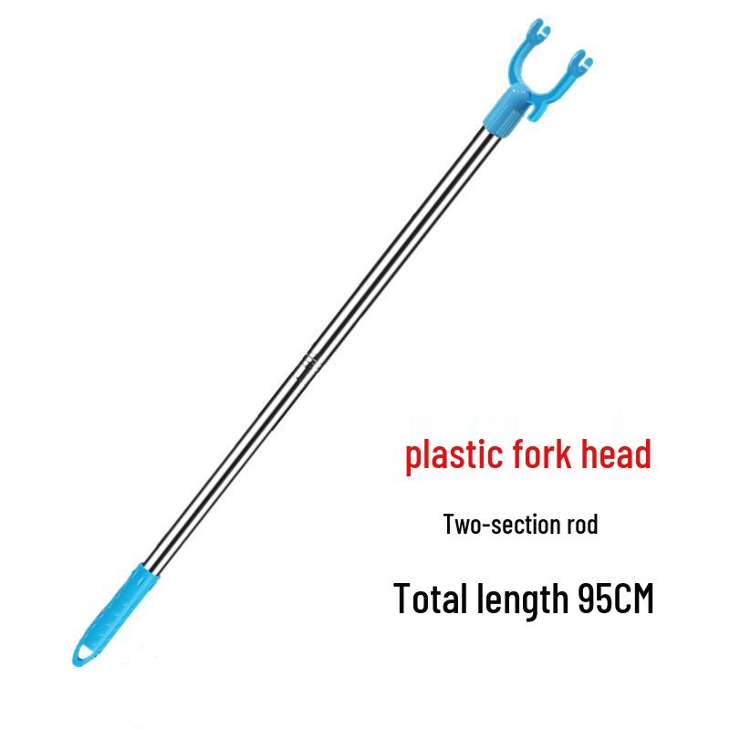 Stainless Steel Retractable Clothes Drying and Retrieval Pole for Home, Dorm, and Balcony.