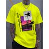 Men's Fashionable Round Neck T-shirt, Versatile Short Sleeves