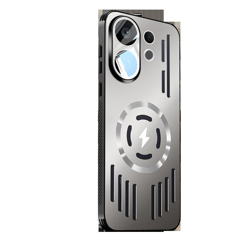 Applicable to vivoS30 mobile phone case aluminum alloy heat dissipation magnetic suction X200S with lens film anti-drop protective cover iQOO13