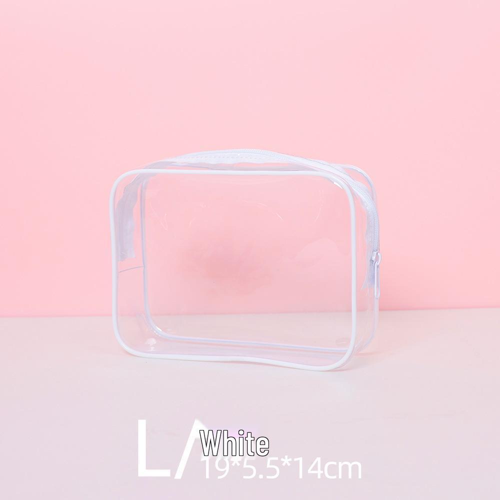 Transparent PVC Waterproof Makeup and Toiletries Bag - Personalized Logo Option, Multi-Functional Travel Storage