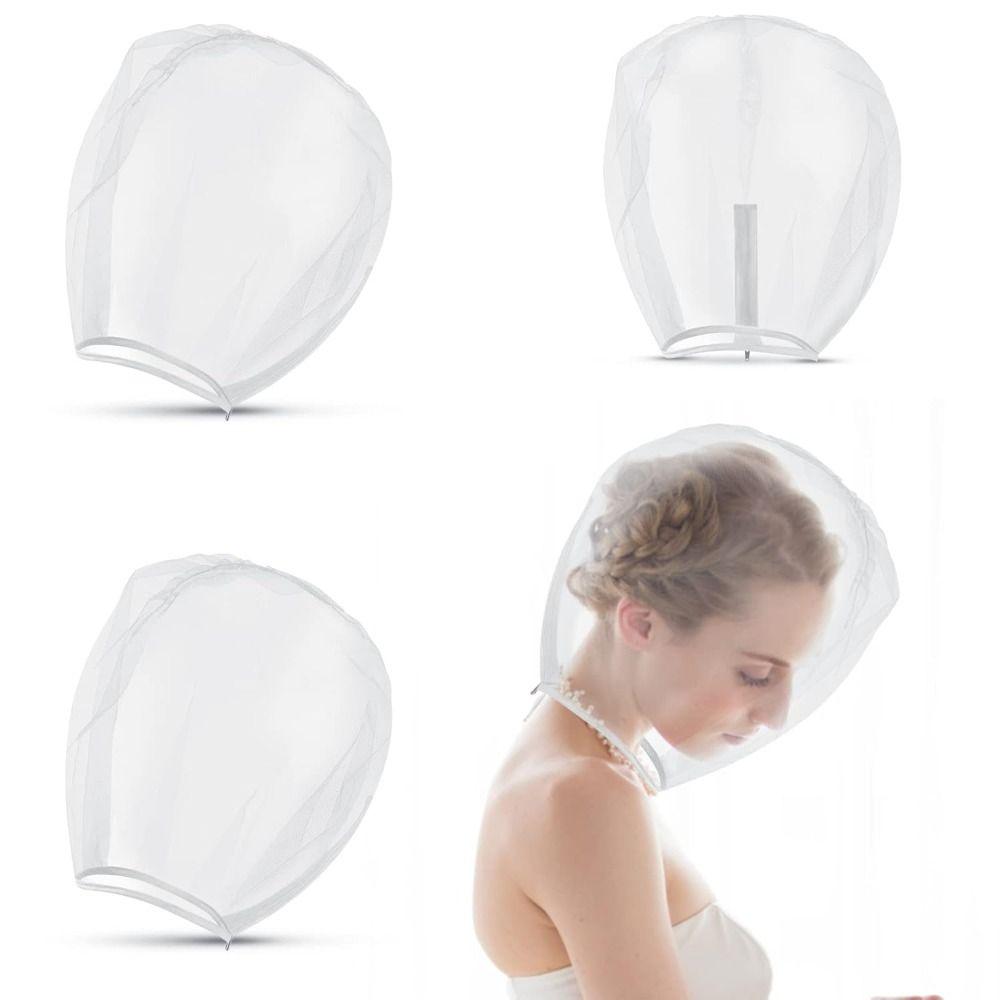 Zipper Closure Bridal Face Cover Cap Washable Makeup Clothing Protector Bridal Shops