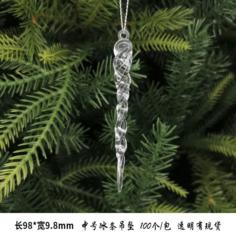 New Christmas Transparent Ice Crystal Snowflake Christmas Tree Decoration Supplies Christmas Atmosphere Christmas Tree Snowflake Pendant