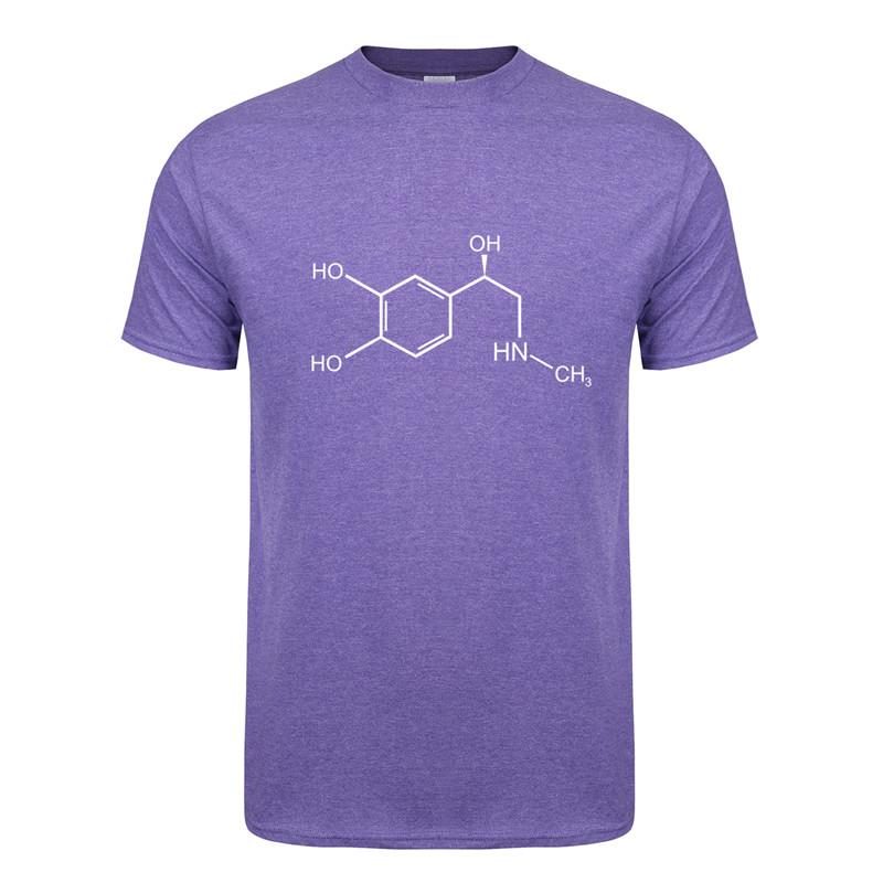 Omnitee New Adrenaline Molecular Formula T Shirt Unisex Tops Summer Style Short Sleeve Unisex Funny Epinephrine Tshirts Tee Ot572
