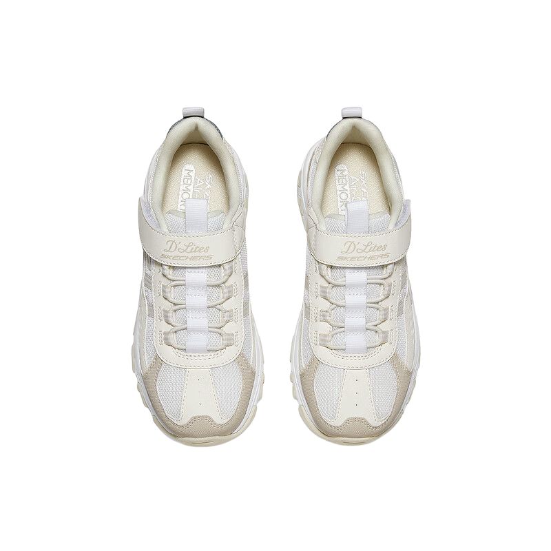 Skechers Girls Comfortable Soft Skin-Friendly Fashion Low-Top Casual Shoes Kids Sneaker Natural 319074L-NAT
