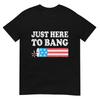 Just Here To Bang 4th July American Flag T-Shirt