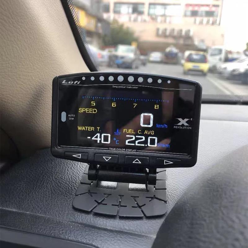 Car Smart OBD2 Auto Meter Speedometer Mini Digital Water Temperature Car Gauge OBD2 Monitor Lufi X1 HUD