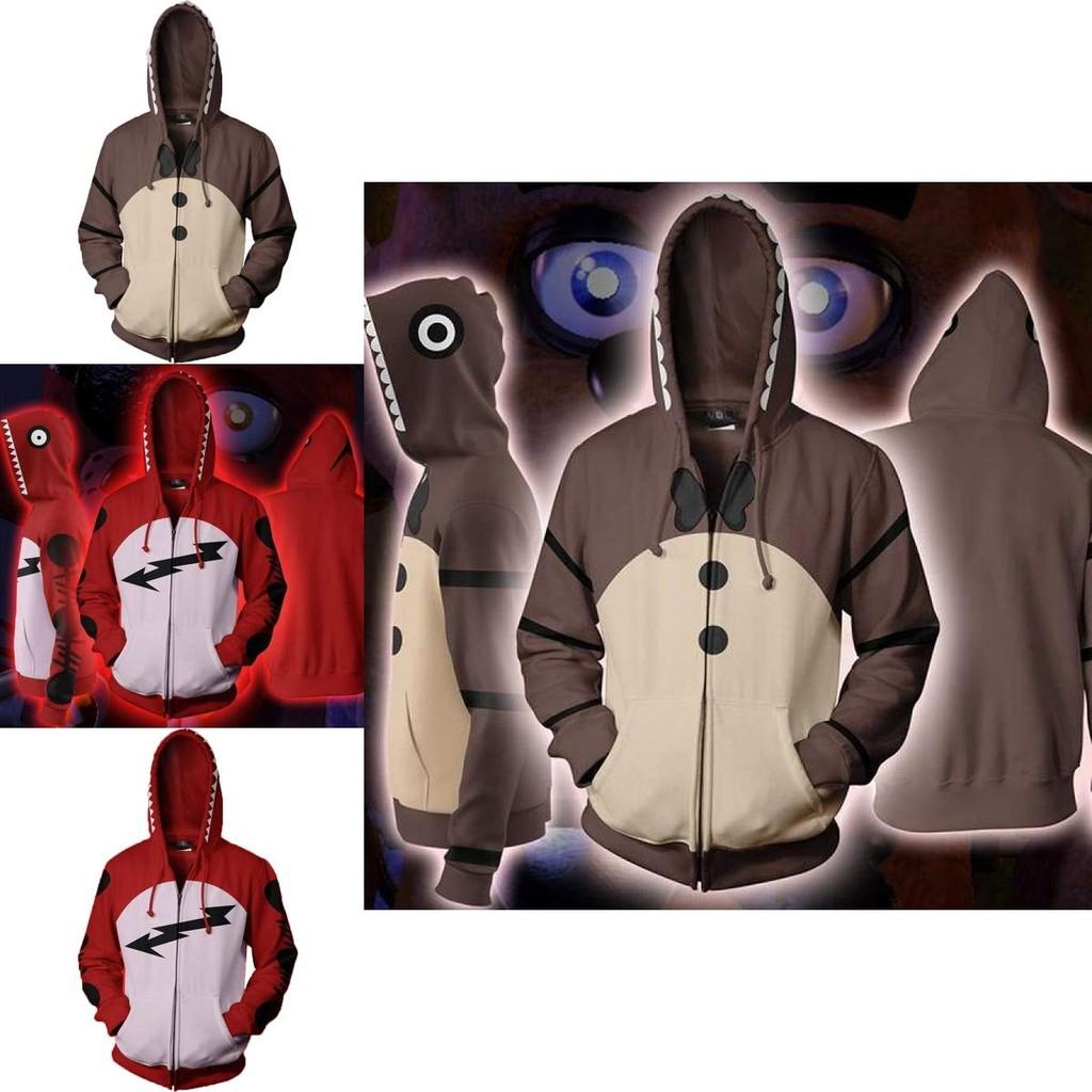 Prémiová mikina s kapucí Five Nights At Freddy's Fnaf Cosplay kostým s živým vzorem