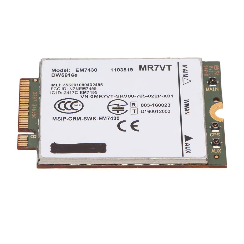 4G LTE Network Card for Dell for Latitude 7280 7285 7290 7389 7390 7480 7490 E7470 300Mbps Plug and Play M.2 Network