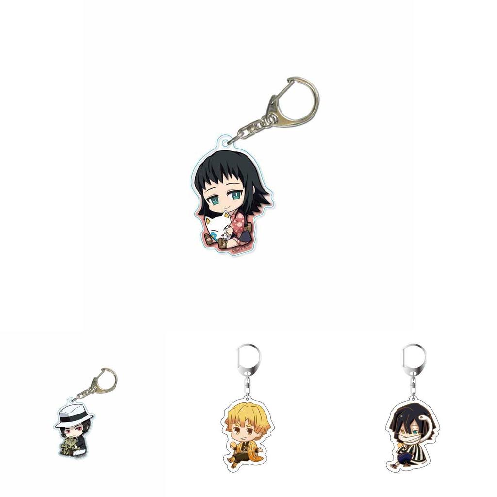 Unisex Demon Slayer Anime Cartoon Character Acrylic Keychain Bag Pendant Accessories Handmade Quality
